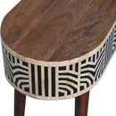 Honey Caramel Edessa Bone Inlay Console Table Artisan