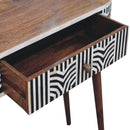 Honey Caramel Edessa Bone Inlay Console Table Artisan