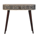 Honey Caramel Edessa Bone Inlay Console Table Artisan