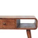 Curved Honey Caramel Coffee Table Artisan