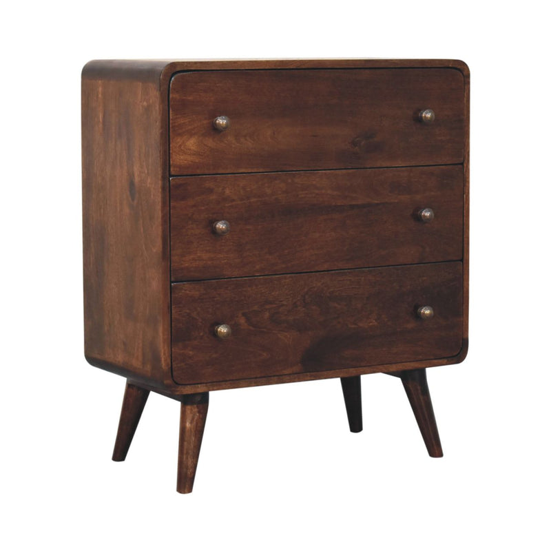 Curved California Walnut Chest Artisan