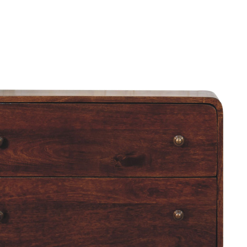 Curved California Walnut Chest Artisan