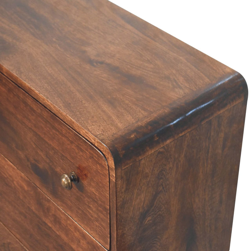 Curved California Walnut Chest Artisan