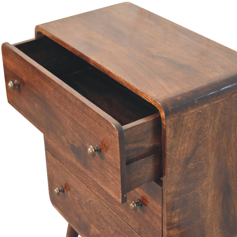 Curved California Walnut Chest Artisan