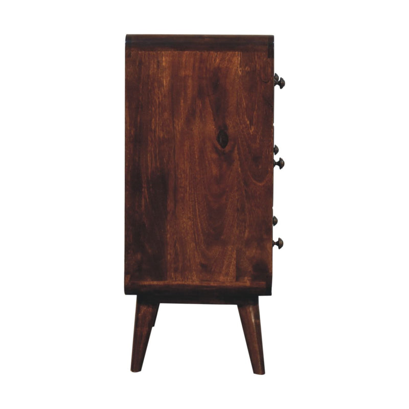 Curved California Walnut Chest Artisan