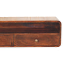 Floating California Walnut Open Console Table Artisan