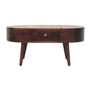 California Walnut Rounded Coffee Table Artisan