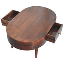 California Walnut Rounded Coffee Table Artisan