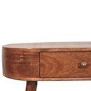 Honey Caramel Rounded Small Console Table Artisan