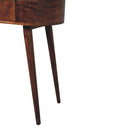 Honey Caramel Rounded Small Console Table Artisan