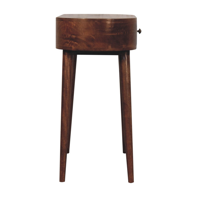 Honey Caramel Rounded Small Console Table Artisan