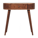Honey Caramel Rounded Small Console Table Artisan