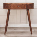Honey Caramel Rounded Small Console Table Artisan