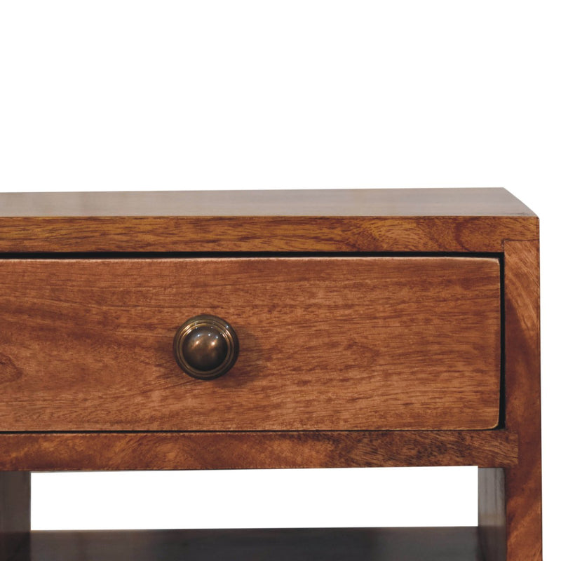Mini Classic Multi Honey Caramel Bedside Nightstand Artisan