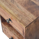 Mini Classic Multi Honey Caramel Bedside Nightstand Artisan