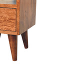 Mini Classic Multi Honey Caramel Bedside Nightstand Artisan