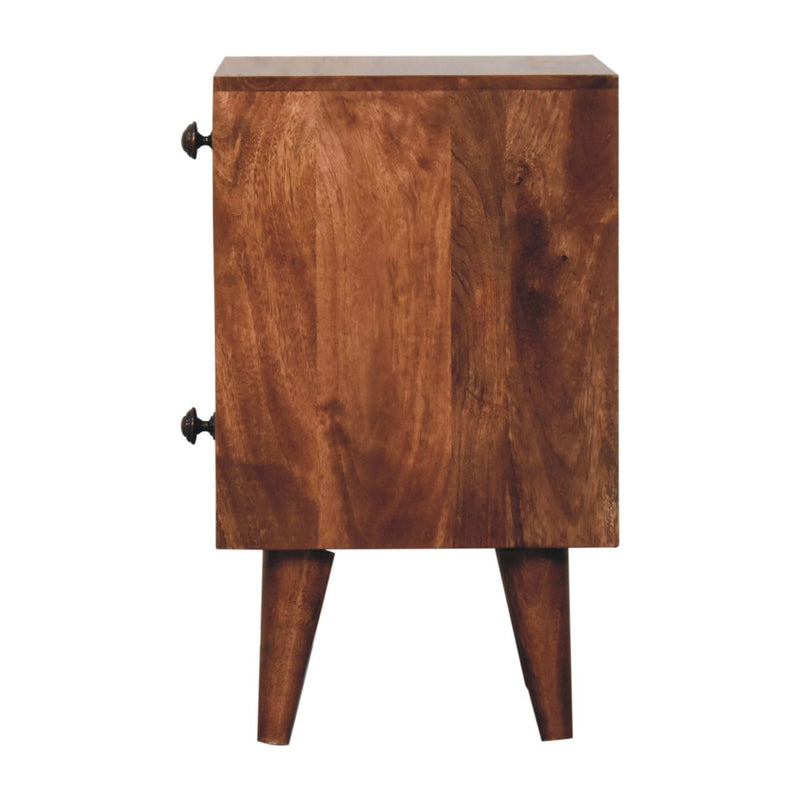 Mini Classic Multi Honey Caramel Bedside Nightstand Artisan