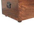 California Walnut White Linen Storage Trunk Artisan