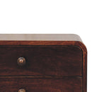 Curved California Walnut Wall Mounted Bedside Nightstand Artisan