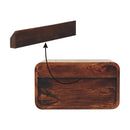 Curved California Walnut Wall Mounted Bedside Nightstand Artisan