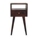 Mini California Walnut Bedside Nightstand Artisan