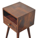 Mini California Walnut Bedside Nightstand Artisan