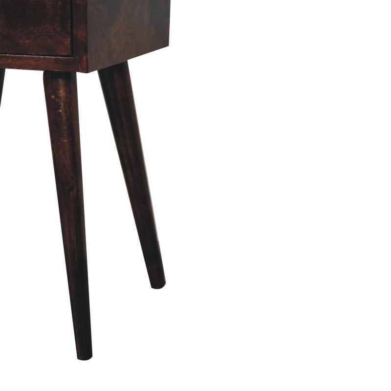 Mini California Walnut Bedside Nightstand Artisan
