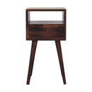 Mini California Walnut Bedside Nightstand Artisan