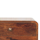 Curved California Walnut Bedside Nightstand Artisan