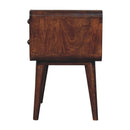 Curved California Walnut Bedside Nightstand Artisan