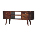 California Walnut Rounded Entertainment Unit Artisan