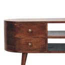 California Walnut Rounded Entertainment Unit Artisan