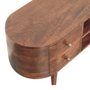 California Walnut Rounded Entertainment Unit Artisan