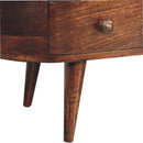 California Walnut Rounded Entertainment Unit Artisan