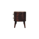 California Walnut Rounded Entertainment Unit Artisan