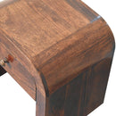 California Walnut Disc Bedside Nightstand Artisan
