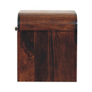 California Walnut Disc Bedside Nightstand Artisan