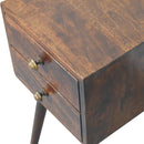 Mini 2 DrawerCalifornia Walnut Bedside Nightstand Artisan