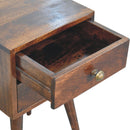 Mini 2 DrawerCalifornia Walnut Bedside Nightstand Artisan