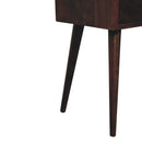 Mini 2 DrawerCalifornia Walnut Bedside Nightstand Artisan