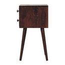 Mini 2 DrawerCalifornia Walnut Bedside Nightstand Artisan