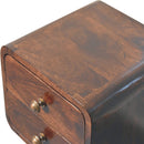 Mini California Walnut Curved Bedside Nightstand Artisan