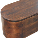 California Walnut Rounded Lid up Blanket Box Artisan