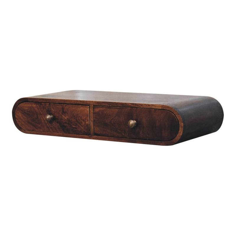 Wall Mounted California Walnut Console Table Artisan