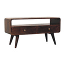 Curved California Walnut Media Unit Artisan
