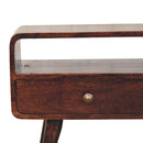 Curved California Walnut Media Unit Artisan