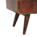 Curved California Walnut Media Unit Artisan