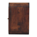 California Walnut Curved Edge Bedside Nightstand Artisan