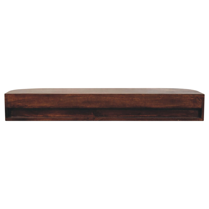 Lunar 2 Drawer Wall Mounted Chestnut Console Table