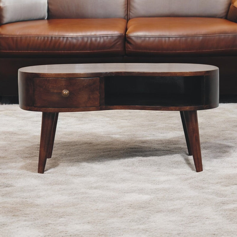 California Walnut Wave Coffee Table Artisan